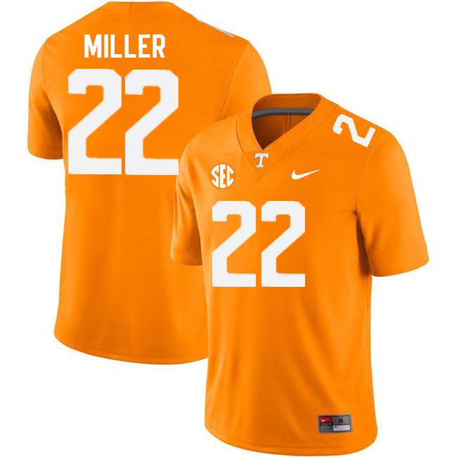 Men #22 Cameron Miller Tennessee Volunteers College Football Jerseys Stitched Sale-Orange